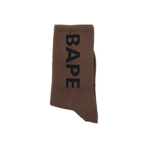 جوراب BAPE text قهوه ای