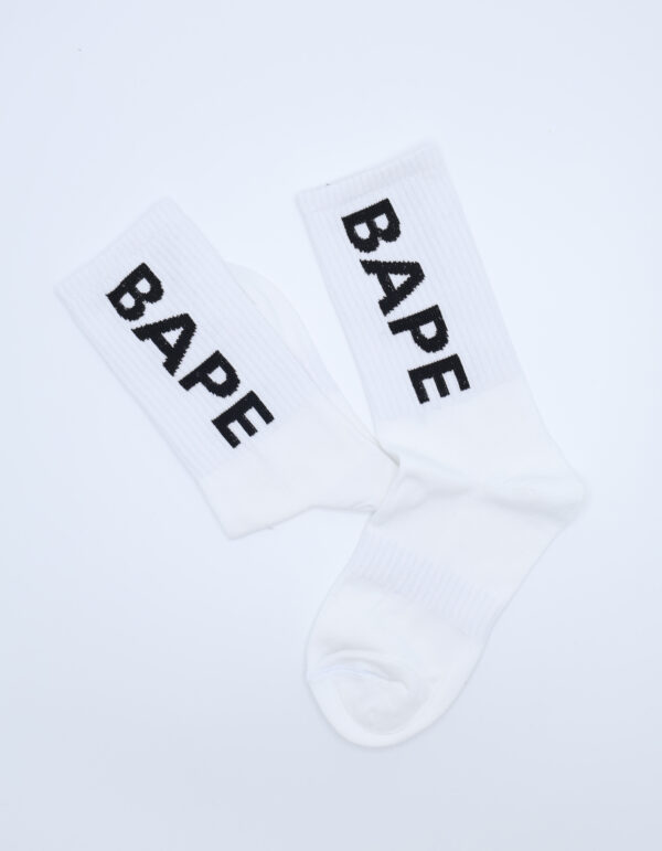 جوراب BAPE text سفید - تصویر 2