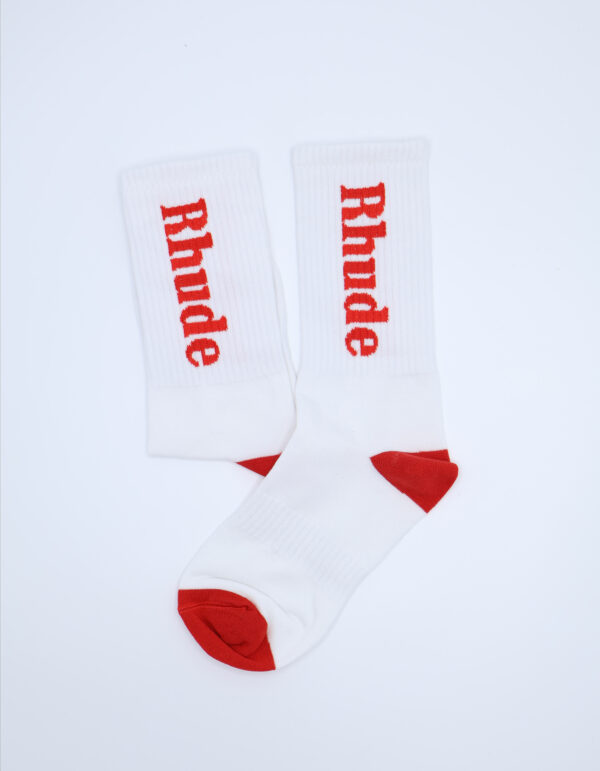 جوراب Rhude سفید قرمز - تصویر 2