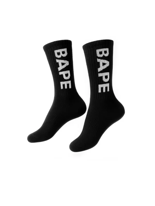 49| جوراب BAPE text مشکی