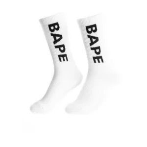 50| جوراب BAPE text سفید