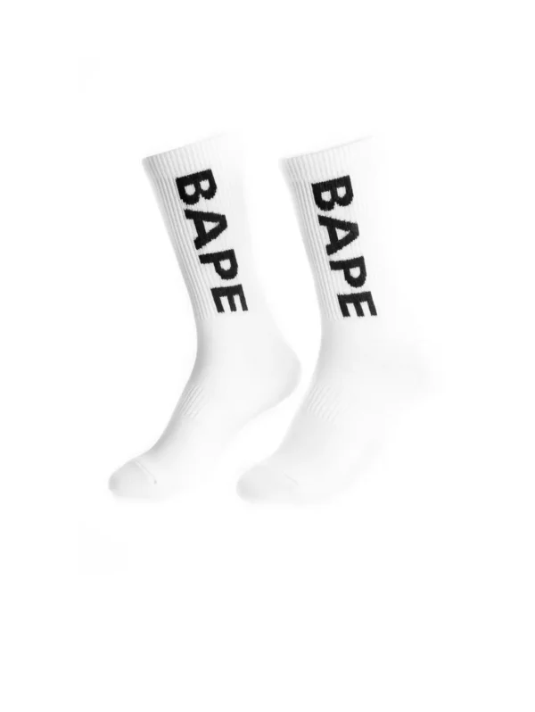 50| جوراب BAPE text سفید