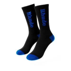 54| جوراب Rhude مشکی آبی