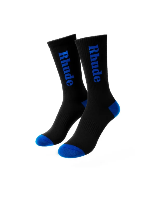 54| جوراب Rhude مشکی آبی