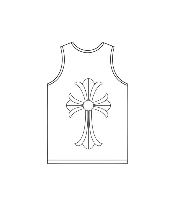 101| تنک تاپ White Chrome Hearts - تصویر 2